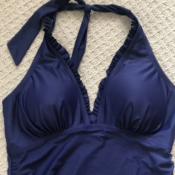 NWOT Blue Tankini Swimsuit - Picture 2 of 5